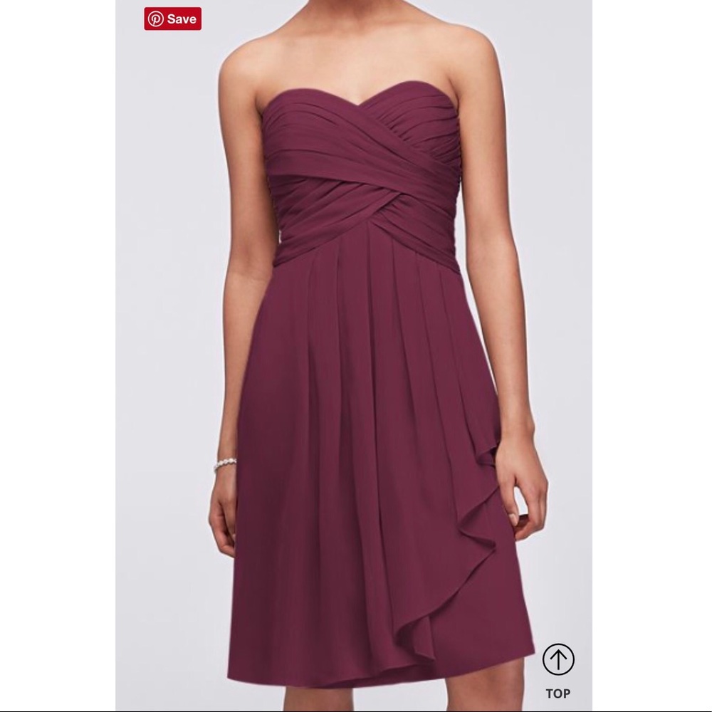 Short chiffon homecoming or bridesmaid dress